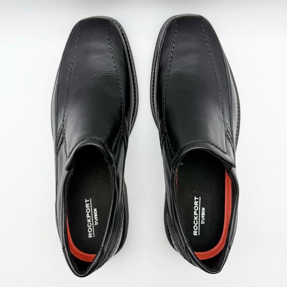 Rockport Mens Style Leader 2 Shoe US 9 XW EU 42.5 Black Leather Bike Toe NWOB - Picture 10 of 12